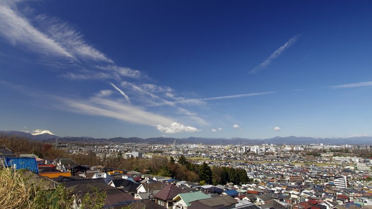 日野市の街並みを見わたした風景